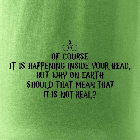 Of course it is happening inside your head