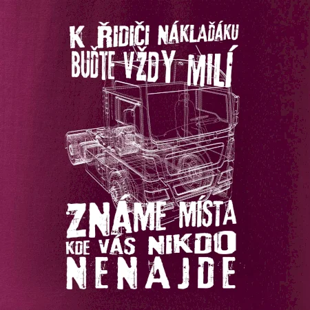 K řidiči náklaďáku buďte vždy milý