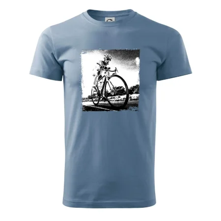 Cyklista černobílá cesta