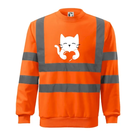 Kočka drží srdce