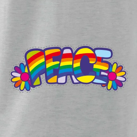 Peace nápis duhový