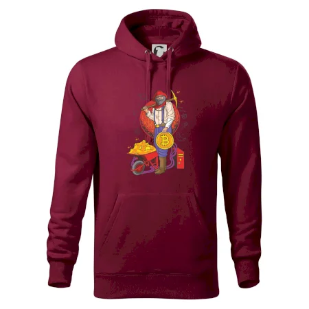 Horník těží bitcoiny