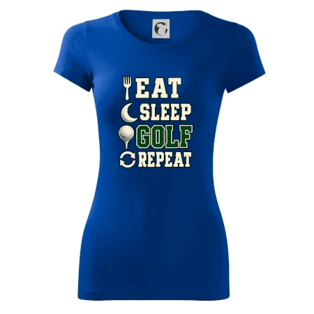 Eat sleep golf repeat typografie