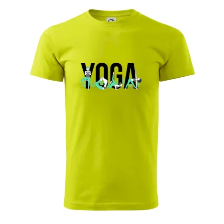 Yoga nápis barevný