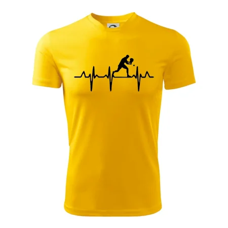 EKG stolní tenista stojící