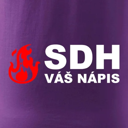 SDH nápis (oheň, název sboru - vlastní nápis)