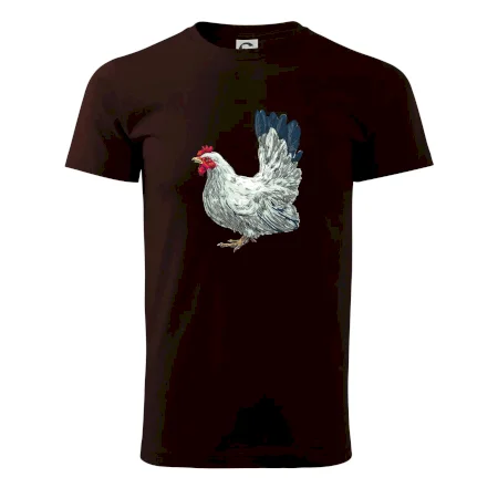 Slepice kreslená bílá