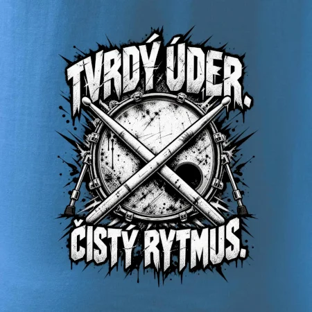Tvrdý úder čistý rytmus - černobílé zkřížené paličky