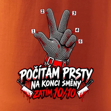 Řezník počítám prsty na konci směny