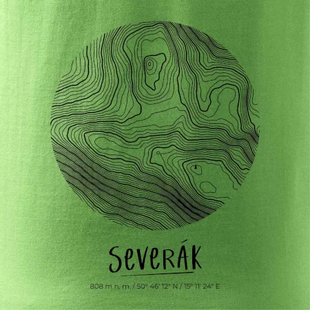 Severák - vrstevnice v kruhu