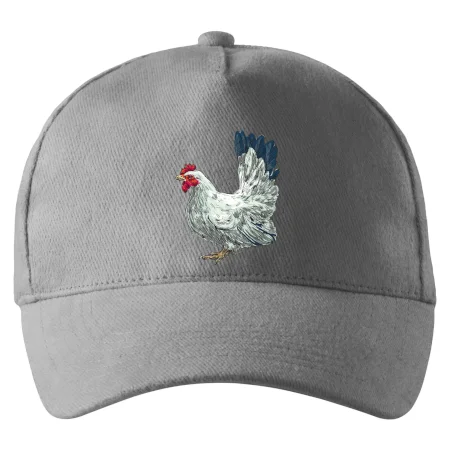 Slepice kreslená bílá