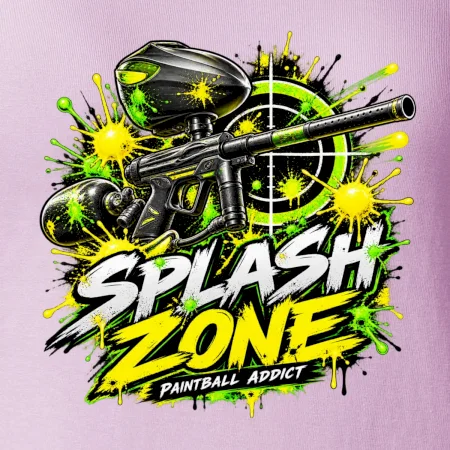 Neonový zásah splash zone paintball