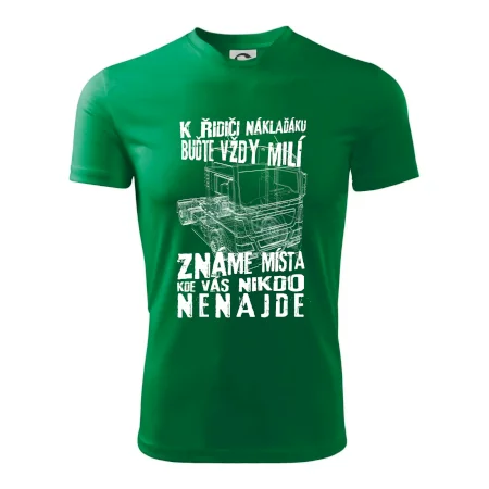 K řidiči náklaďáku buďte vždy milý