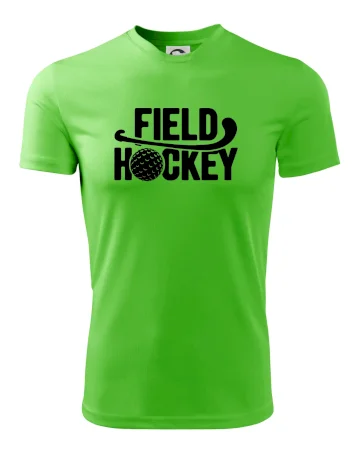 Field hockey míček a nápis