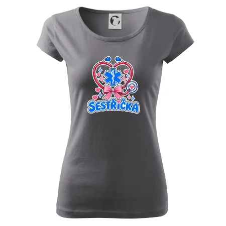 Sestřička - kreslený kříž a srdce