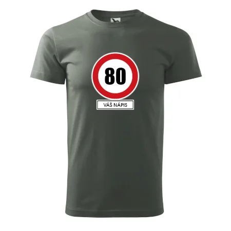 Dopravní značka - rychlost 80 - váš nápis