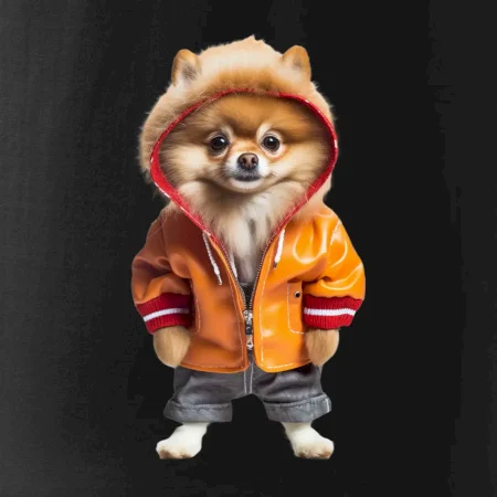 Pomeranian v bundě
