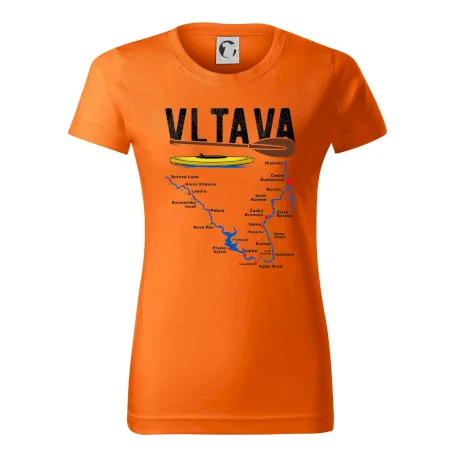 Mapa řeky Vltavy