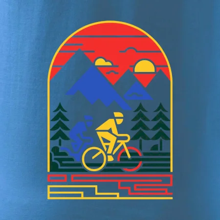 Cyklista na horách - logo