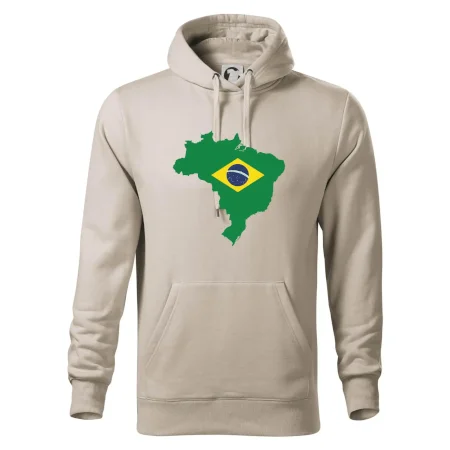 Brazílie vlajka v mapě