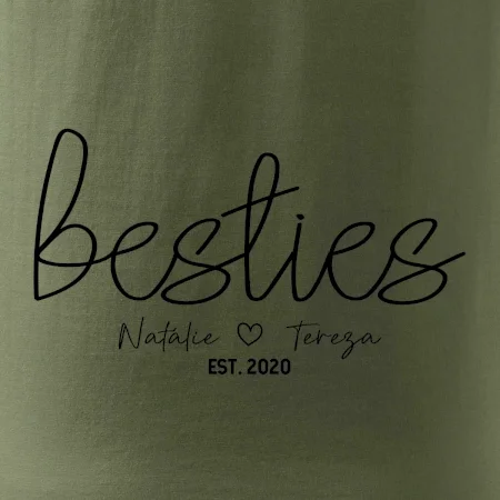 Párové mikiny - Besties Jména a rok