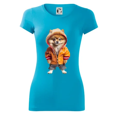 Pomeranian v bundě