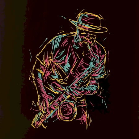 Jazz saxofon splash