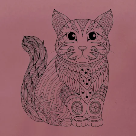 Kočka sedící mandala