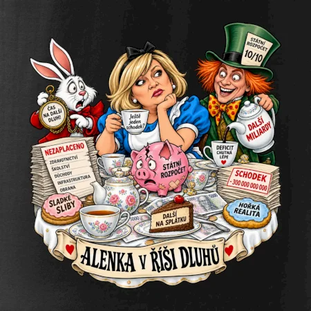 Alenka v říši dluhů čajový dýchánek státního rozpočtu