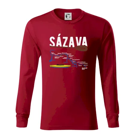 Mapa řeky Sázavy