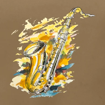 Saxofon malovaný