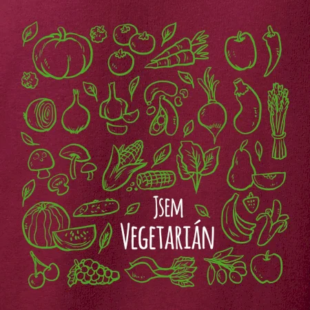 Jsem vegetarián - zelenina ve čtverci