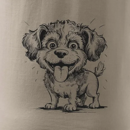 Lagotto romagnolo karikatura vypláznutý jazyk