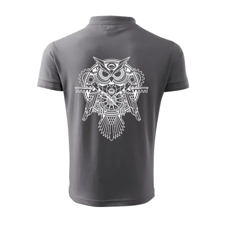 Steampunk sova černobílá