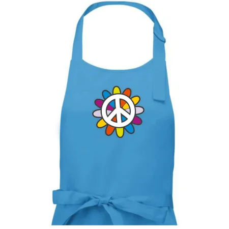 Peace symbol s kreslenou květinou