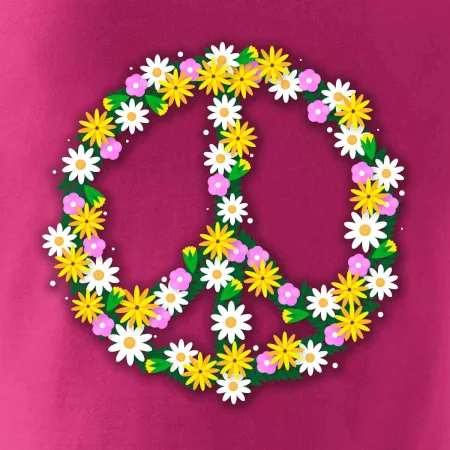 Peace symbol kopretiny