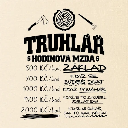 Hodinová mzda truhlář