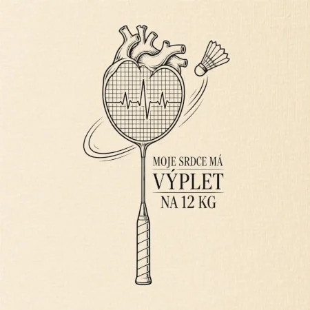 Badminton srdce s výpletem