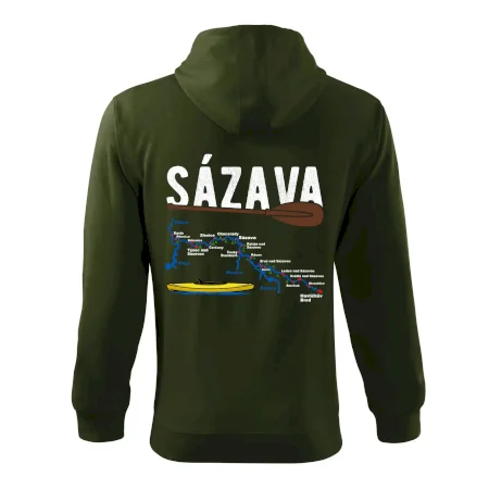 Mapa řeky Sázavy