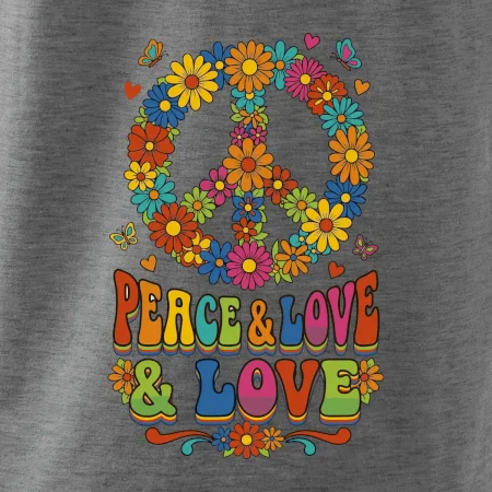 Peace and love - na výšku s květy