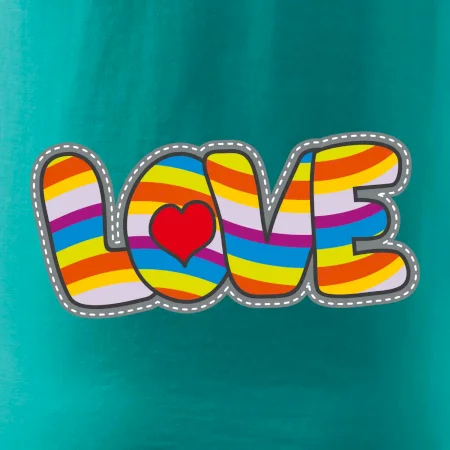 Love nápis duhový
