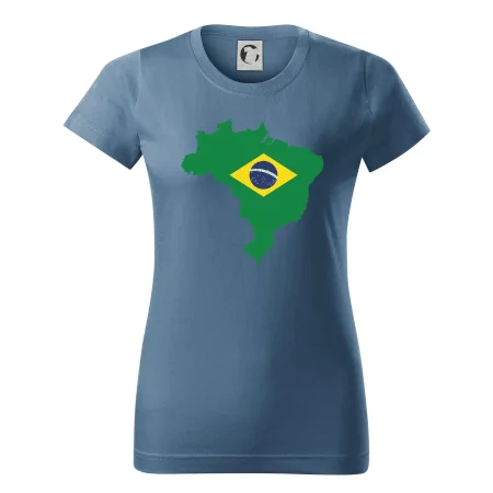 Brazílie vlajka v mapě