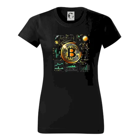 Bitcoin logo s grafy
