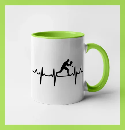 EKG stolní tenista stojící