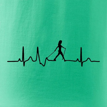 EKG nordic walking žena
