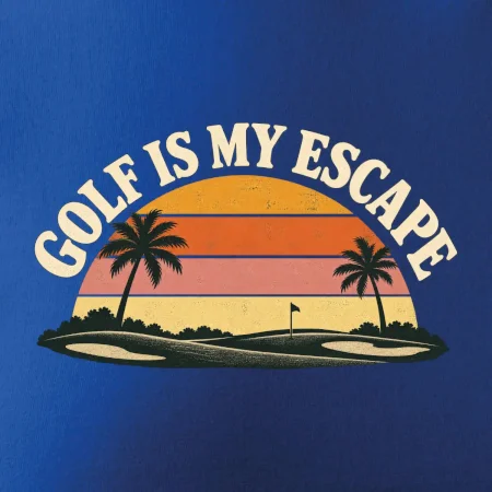 Golf is my escape retro západ slunce