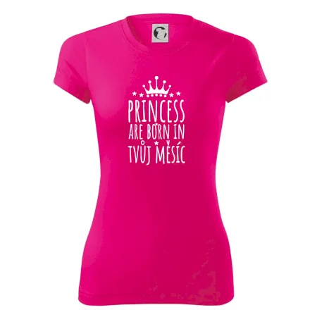 Princesses are born in (vlastní nápis měsíc narození)
