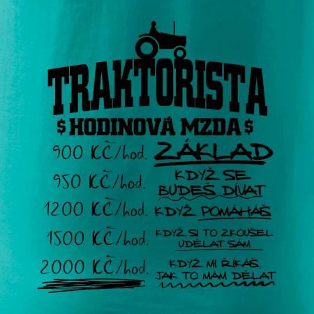 Traktorista hodinová mzda