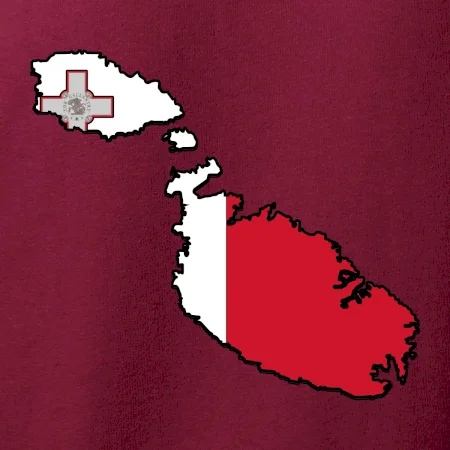 Mapa Malta s vlajkou