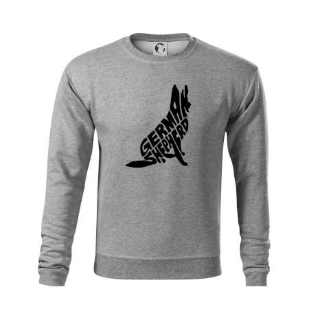 Německý ovčák sedící napis